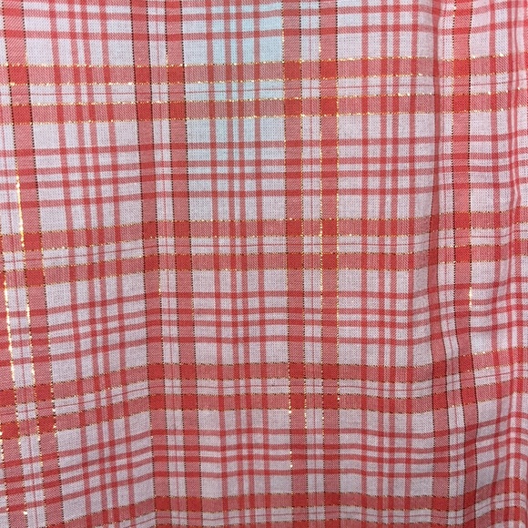 Michael by Michael Kors pink and white blouse with gold thread detail size small - Picture 5 of 6